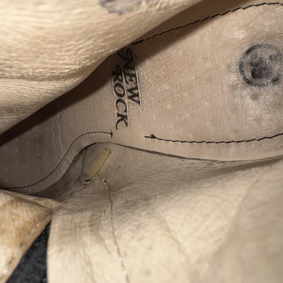 Vintage Y2K New Rock Black Flame Corset Stiletto Knee High Boot Women 39 / 8.5 - Picture 11 of 11